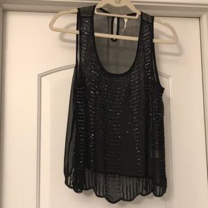 Black Sequin Tank